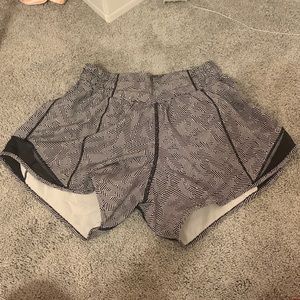 Lululemon striped Hotty hot shorts